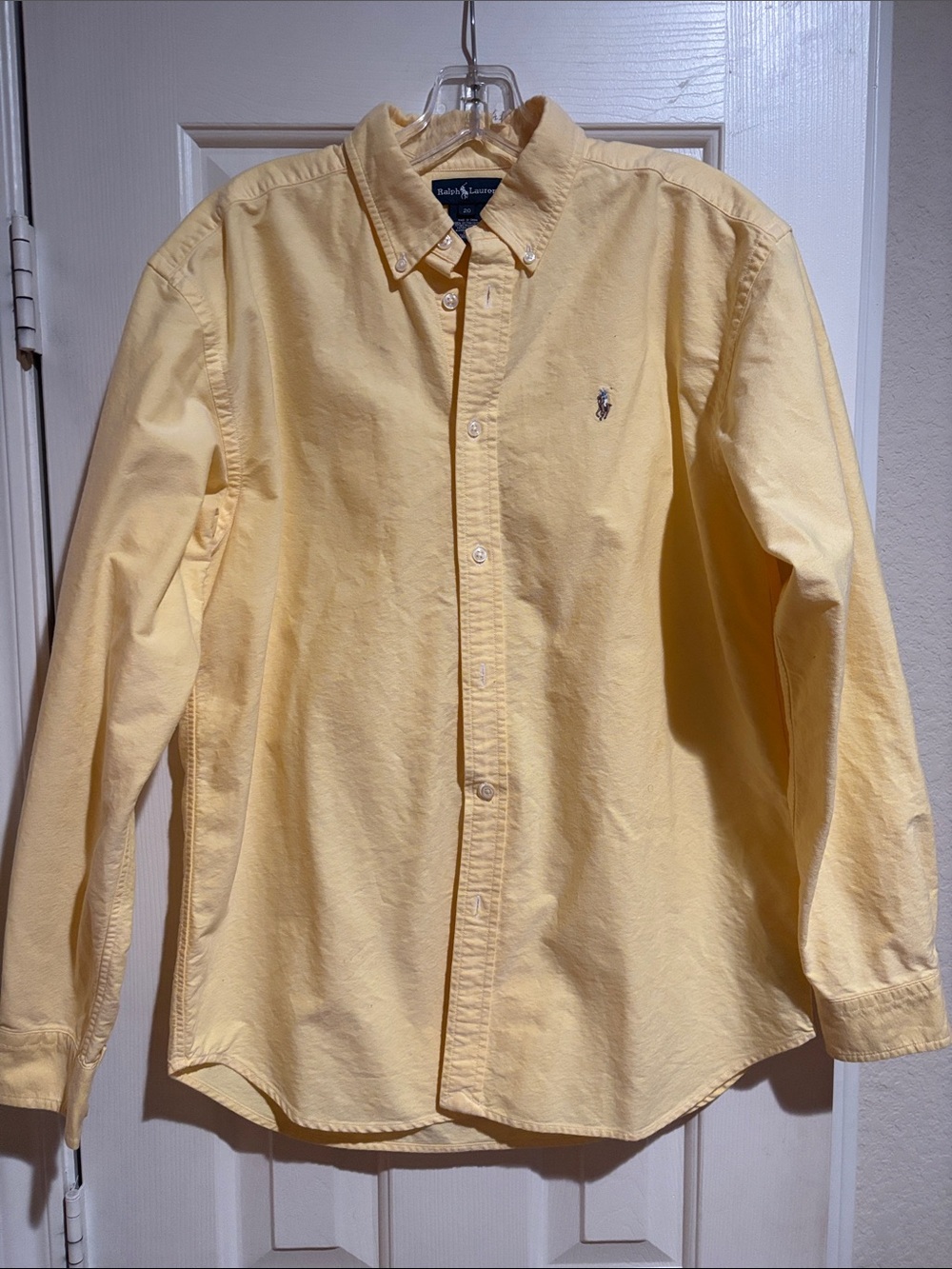 Ralph Lauren Boy's Pale Yellow Oxford Button-Down Shirt